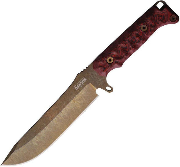 Dawson Knives Reaper Fixed Blade Blk/Red 765464441706 by Dawson Knives