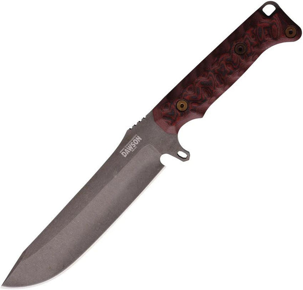 Dawson Knives Reaper Fixed Blade Black/Red 76546441744 by Dawson Knives