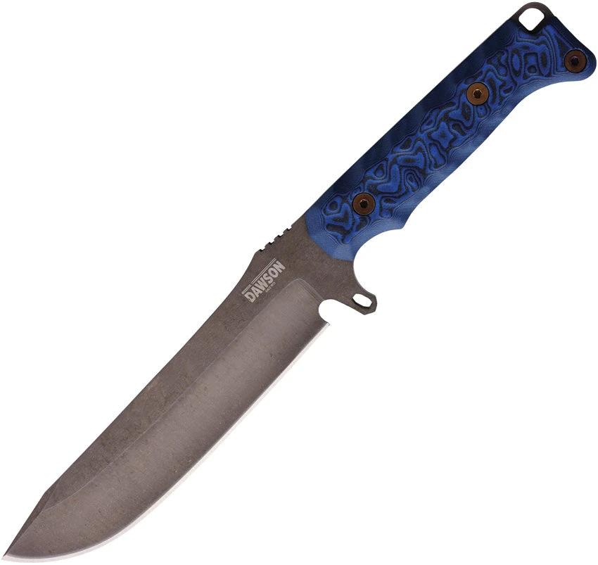 Dawson Knives Reaper Fixed Blade Black/Blue 76546441775 by Dawson Knives