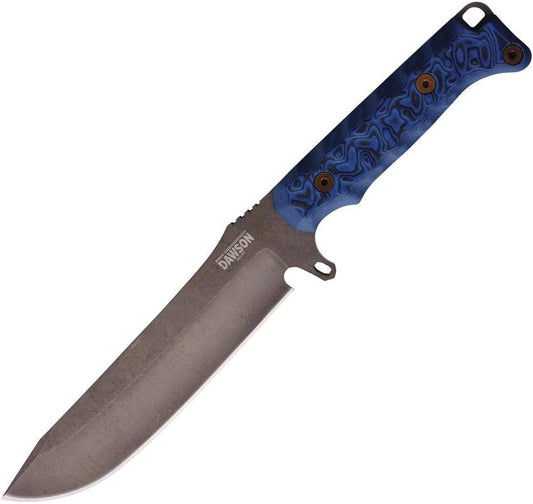 Dawson Knives Reaper Fixed Blade Black/Blue 76546441775 by Dawson Knives