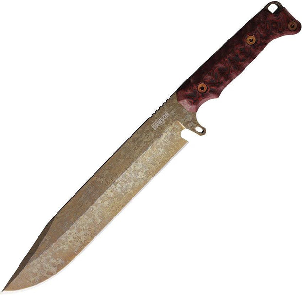 Dawson Knives Holdout Bowie Black/Red 765464441829 by Dawson Knives