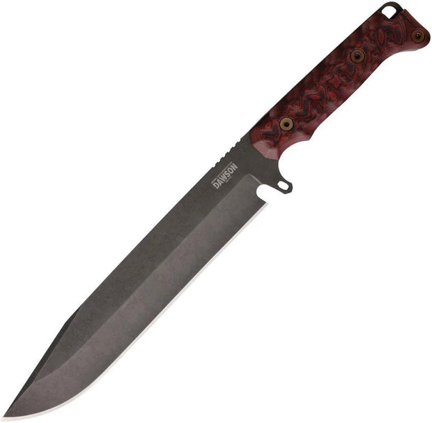 Dawson Knives Holdout Bowie Red/Blk 765464441867 by Dawson Knives