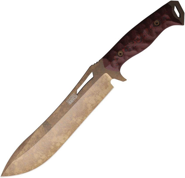 Dawson Knives Archangel Fixed Blade Blk/Red 742259947455 by Dawson Knives