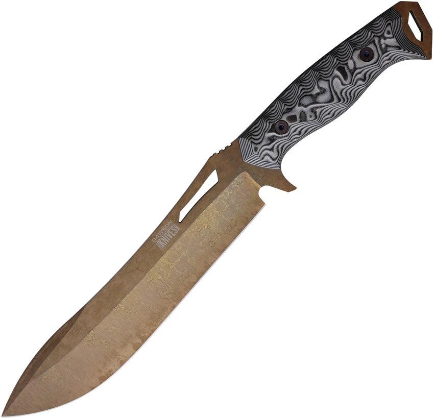 Dawson Knives Archangel Fixed Blade Blk/Wht 742259947469 by Dawson Knives