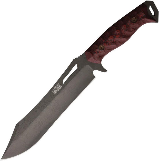 Dawson Knives Dominion Fixed Blade Blk/Red 742259947599 by Dawson Knives