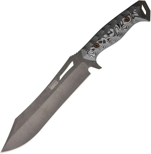 Dawson Knives Dominion Fixed Blade Blk/Wht 742259947612 by Dawson Knives