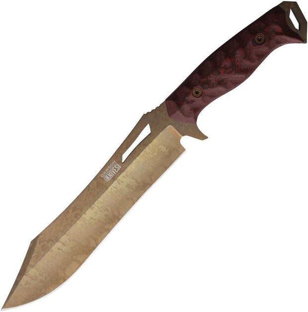 Dawson Knives Dominion Fixed Blade Blk/Red 742259947711 by Dawson Knives