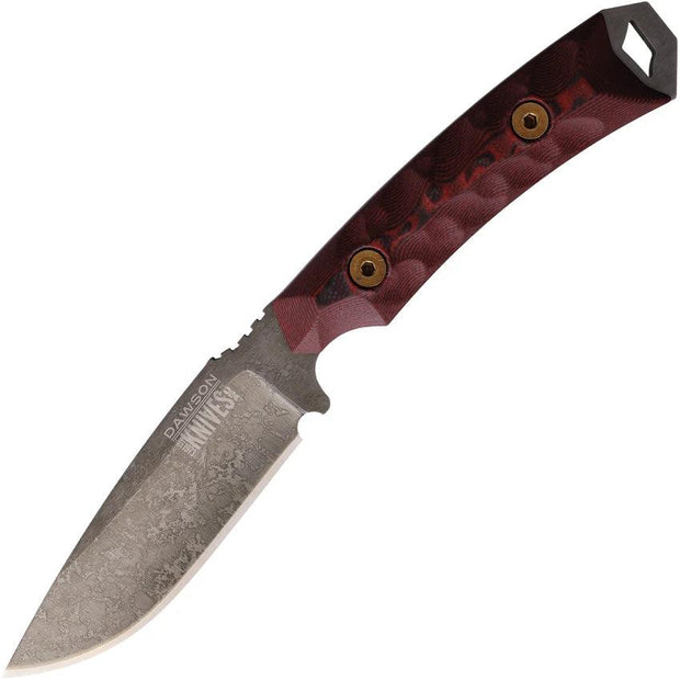 Dawson Knives Contractor Fixed Blade Blk/Red 742259947773 by Dawson Knives