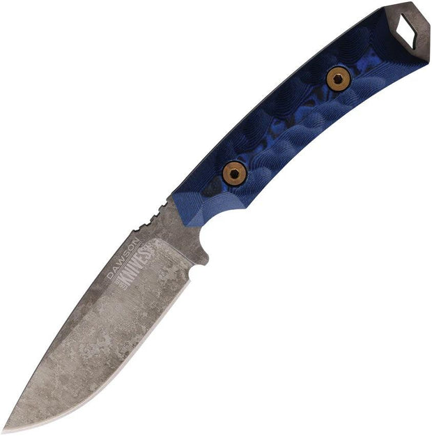 Dawson Knives Contractor Fixed Blade Blk/Blu 742259947810 by Dawson Knives