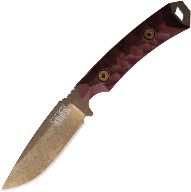Dawson Knives Contractor Fixed Blade Blk/Red 742259947834 by Dawson Knives