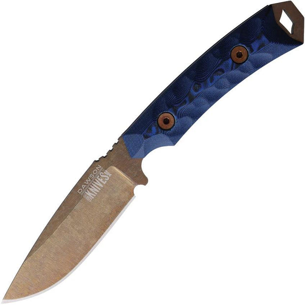 Dawson Knives Contractor Fixed Blade Blk/Blu 742259947988 by Dawson Knives