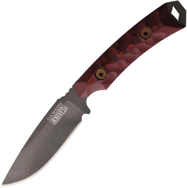 Dawson Knives Contractor Fixed Blade Blk/Red 742259947995 by Dawson Knives