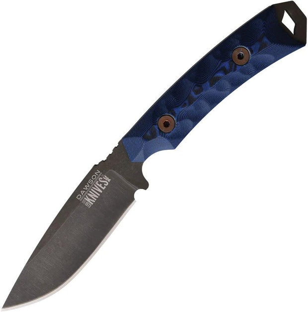 Dawson Knives Contractor Fixed Blade Blk/Blu 742259948022 by Dawson Knives