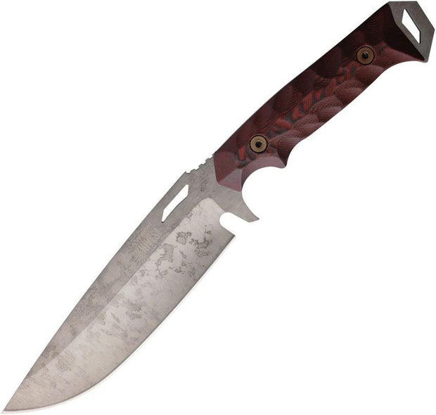 Dawson Knives Summit Fixed Blade Red/Blk 742259948039 by Dawson Knives