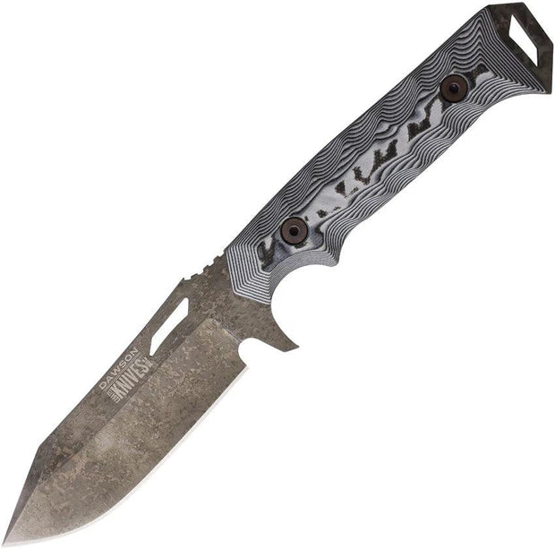 Dawson Knives Shepherd Fixed Blade Blk/Wht 701220948935 by Dawson Knives