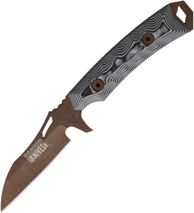 Dawson Knives Revelation Fixed Blade Blk/Wht 701220949208 by Dawson Knives