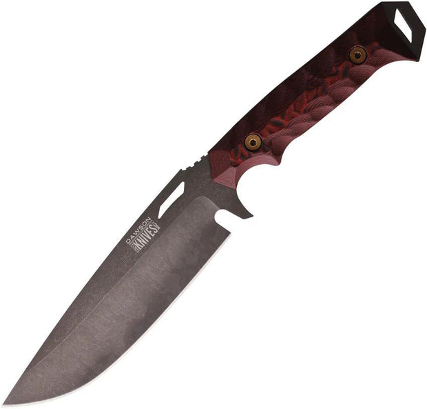 Dawson Knives Summit Fixed Blade Red/Blk 766162859985 by Dawson Knives
