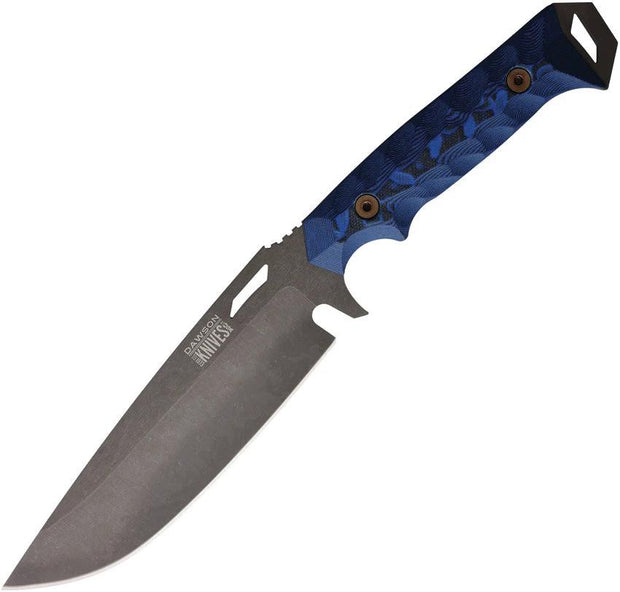 Dawson Knives Summit Fixed Blade Blk/Blue 766162860011 by Dawson Knives