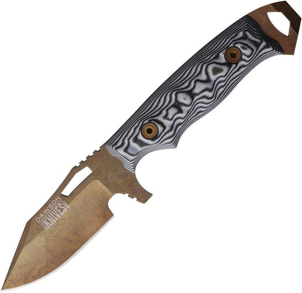 Dawson Knives Steadfast Fixed Blade Blk/Wht 766162860677 by Dawson Knives