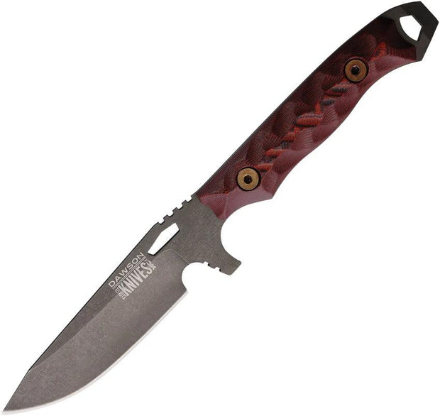 Dawson Knives Outcast Fixed Blade Red/Black 742761383649 by Dawson Knives