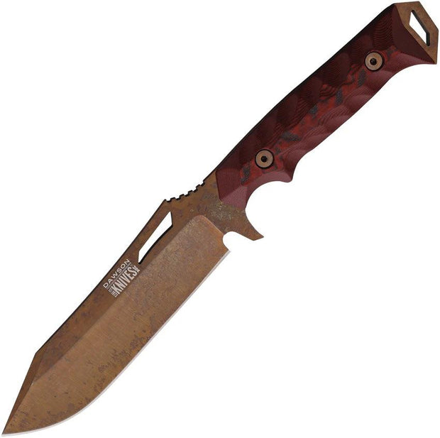 Dawson Knives Shepherd XL Fixed Blade Red 742761383748 by Dawson Knives