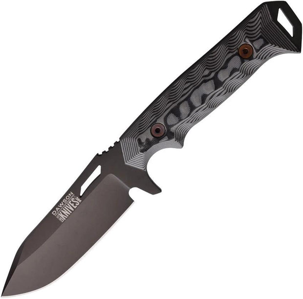 Dawson Knives Shepherd Fixed Blade Blk/Gry 742761383816 by Dawson Knives