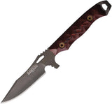 Dawson Knives Smuggler Fixed Blade Blk/Red 742761383823 by Dawson Knives