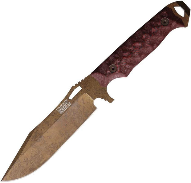 Dawson Knives Marauder Fixed Blade Red/Blk 742761383984 by Dawson Knives