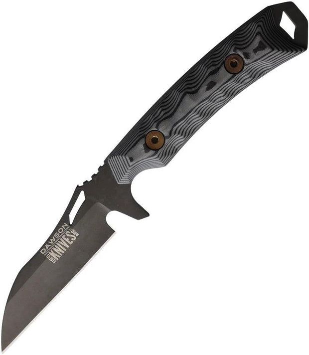 Dawson Knives Revelation Fixed Blade Blk/Gry 742761384004 by Dawson Knives