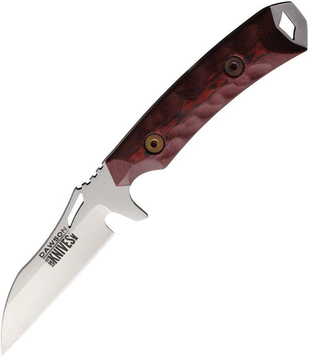 Dawson Knives Revelation Fixed Blade Blk/Red 742761384066 by Dawson Knives