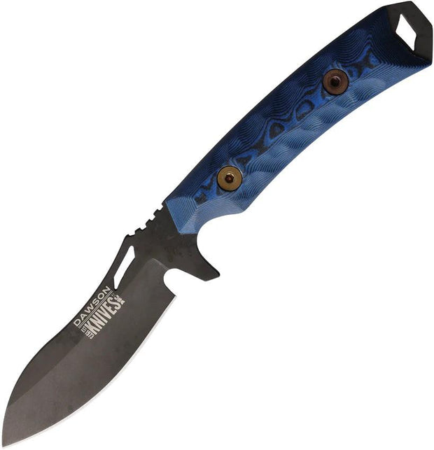 Dawson Knives Harvester Fixed Blade Blk/Blue 742761384141 by Dawson Knives
