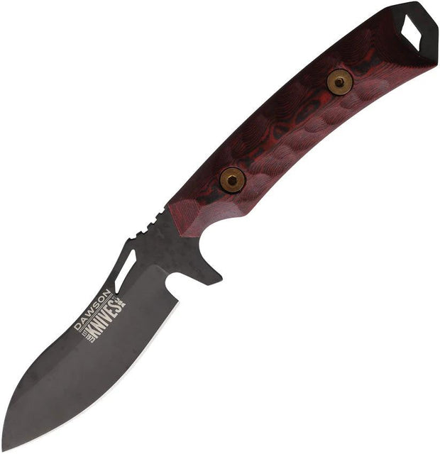 Dawson Knives Harvester Fixed Blade Blk/Red 742761384165 by Dawson Knives