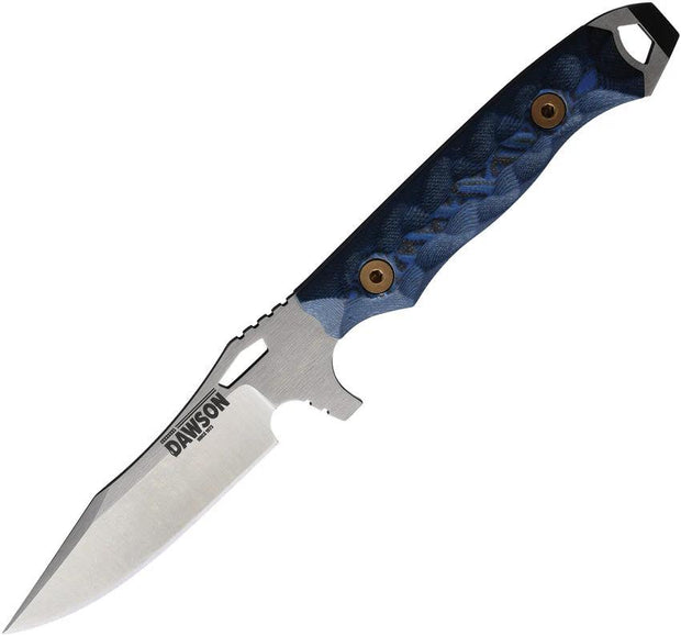 Dawson Knives Smuggler Fixed Blade Blk/Blue 660457894777 by Dawson Knives