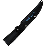 Dark Water DW-FIX002CS - Fixed Blade Fillet Knife With 6 Inch Black Finish 5Cr15MoV Blade Blue Gray Rubber Handle by Dark Water