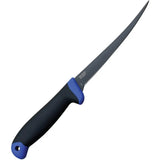 Dark Water Fillet Knife DW-FIX004CS - 11.75in Overall, 6.75in 5Cr15MoV Stainless Blade, Blue Gray Rubber Handle by Dark Water