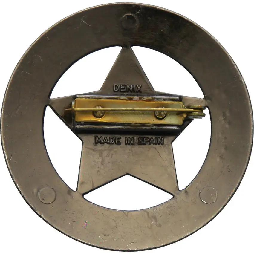 Denix Deputy US Marshal Badge - Satin Finish Metal Construction 2.25 Inch Diameter Pin Back by Denix