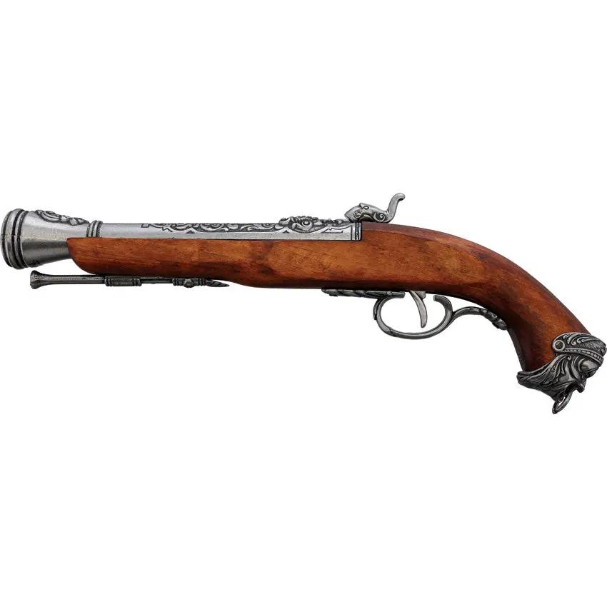 Denix Italian Blunderbuss Replica 22-1104G - Gray Finish Metal Barrel And Wood Stock Percussion Firing Mechanism by Denix