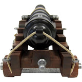 Denix British Naval Cannon 22-407 - 11 Inch Replica With 2 Lb Weight Black Metal Barrel And Wooden Base On Wheels by Denix