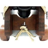 Denix British Naval Cannon 22-407 - 11 Inch Replica With 2 Lb Weight Black Metal Barrel And Wooden Base On Wheels by Denix