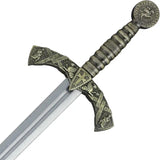 Denix Replica Templar Knight Sword 22-4163B - Satin Finish Blade With Brass Handle And Leather Scabbard by Denix