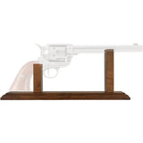 Denix Wooden Western Pistol Stand 22-809 - Handcrafted Brown Wood Display Stand For Pistols by Denix