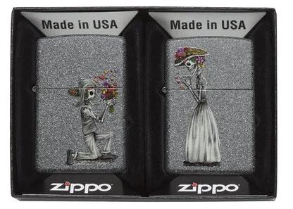 Zippo Day of the Dead Skulls Lighter Set – Iron Stone™ by Zippo