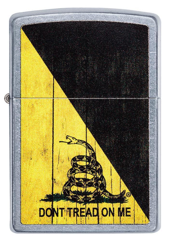 Zippo Dont Tread on Me® Woodgrain Street Chrome™ Lighter