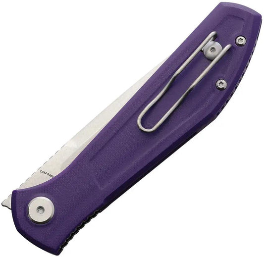 Echo By CKF Splinter Linerlock Violet CK08 - S35VN Stonewashed Blade With Extended Tang by ECHO BY CKF