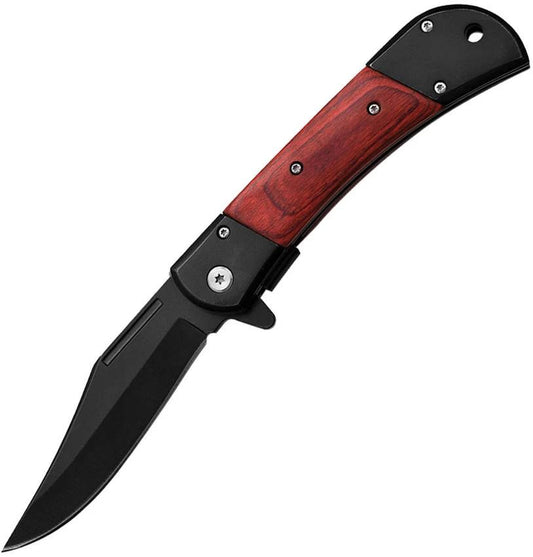 ElitEdge Linerlock A/O Black/Wood 10-009MBW by ElitEdge