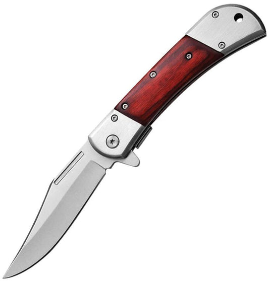 ElitEdge A/O Linerlock Silver/Wood 10-009SW by ElitEdge