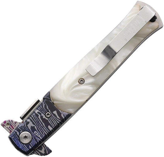 ElitEdge Damascus Etched Linerlock A/O 10-428CDMWP by ElitEdge