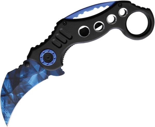 ElitEdge Karambit Linerlock A/O Blue 10-578BLB by ElitEdge