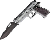 ElitEdge Pistol Linerlock A/O Gray 10-930GY by ElitEdge