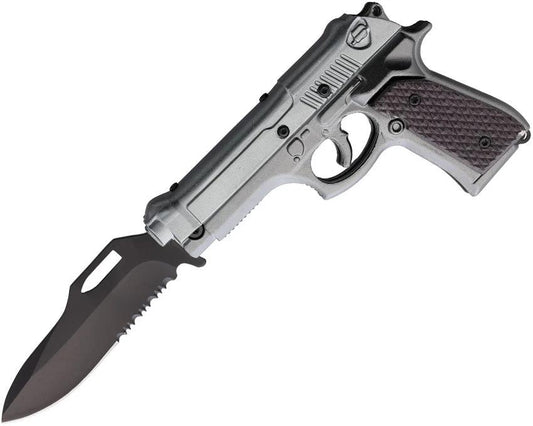 ElitEdge Pistol Linerlock A/O Gray 10-930GY by ElitEdge